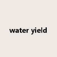 water yield是什么意思