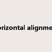 horizontal alignment是什么意思