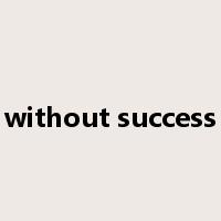 without success是什么意思
