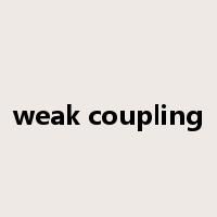 weak coupling是什么意思