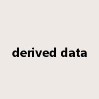 derived data是什么意思