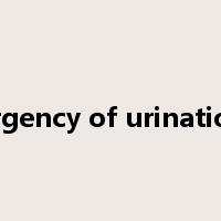 urgency of urination是什么意思