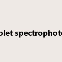 ultraviolet spectrophotometry是什么意思