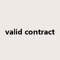 valid contract是什么意思