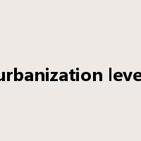 urbanization level是什么意思