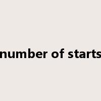 number of starts是什么意思