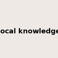 local knowledge是什么意思