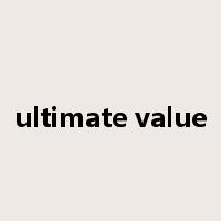 ultimate value是什么意思