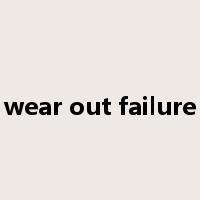 wear out failure是什么意思