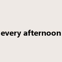 every afternoon是什么意思