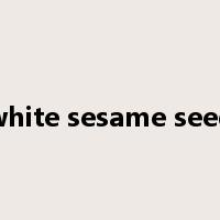 white sesame seed是什么意思