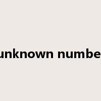 unknown number是什么意思