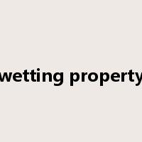 wetting property是什么意思
