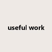 useful work是什么意思