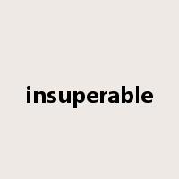 insuperable是什么意思