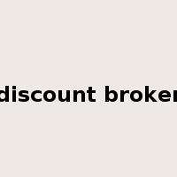 discount broker是什么意思