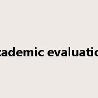 academic evaluation是什么意思