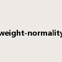 weight-normality是什么意思