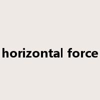 horizontal force是什么意思