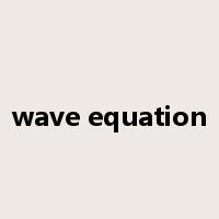 wave equation是什么意思