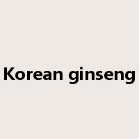 Korean ginseng是什么意思