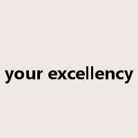 your excellency是什么意思