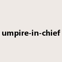 umpire-in-chief是什么意思