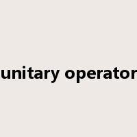unitary operator是什么意思