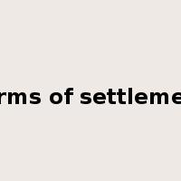 terms of settlement是什么意思
