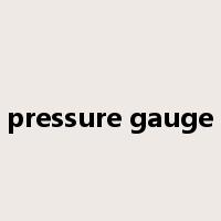pressure gauge是什么意思