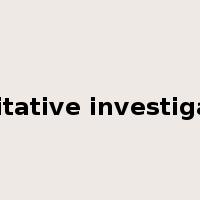 qualitative investigation是什么意思
