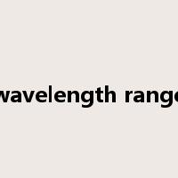 wavelength range是什么意思