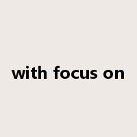 with focus on是什么意思
