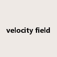 velocity field是什么意思