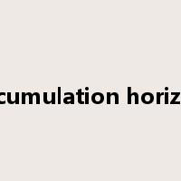accumulation horizon是什么意思