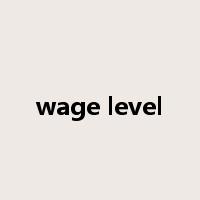 wage level是什么意思