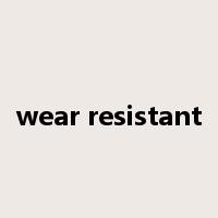 wear resistant是什么意思