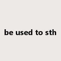 be used to sth是什么意思