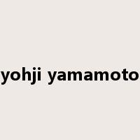 yohji yamamoto是什么意思