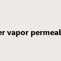 water vapor permeability是什么意思