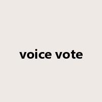 voice vote是什么意思