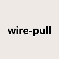 wire-pull是什么意思