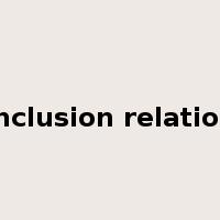 inclusion relation是什么意思