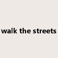 walk the streets是什么意思