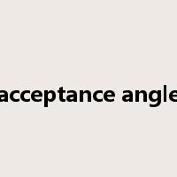 acceptance angle是什么意思
