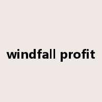 windfall profit是什么意思