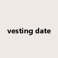vesting date是什么意思