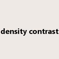 density contrast是什么意思