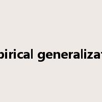empirical generalization是什么意思