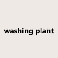 washing plant是什么意思